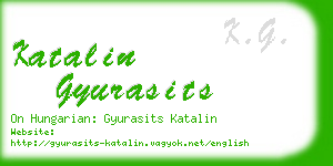 katalin gyurasits business card